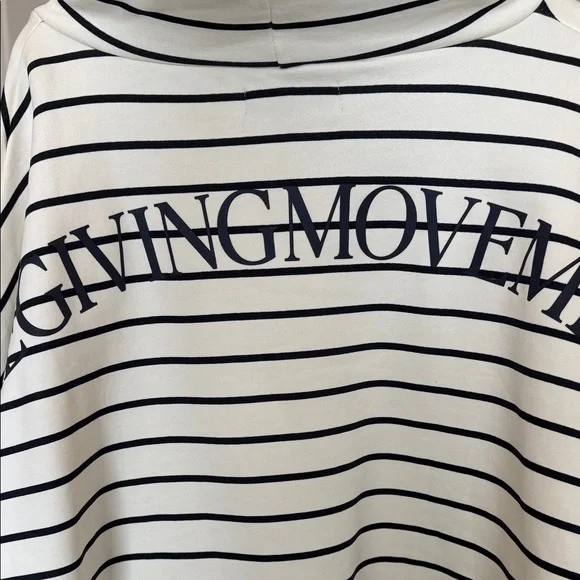 NWT THE GIVING MOVEMENT STRIPPED LOGO HOODIE IN ORGANIC COTTON blend s 2XL MEN